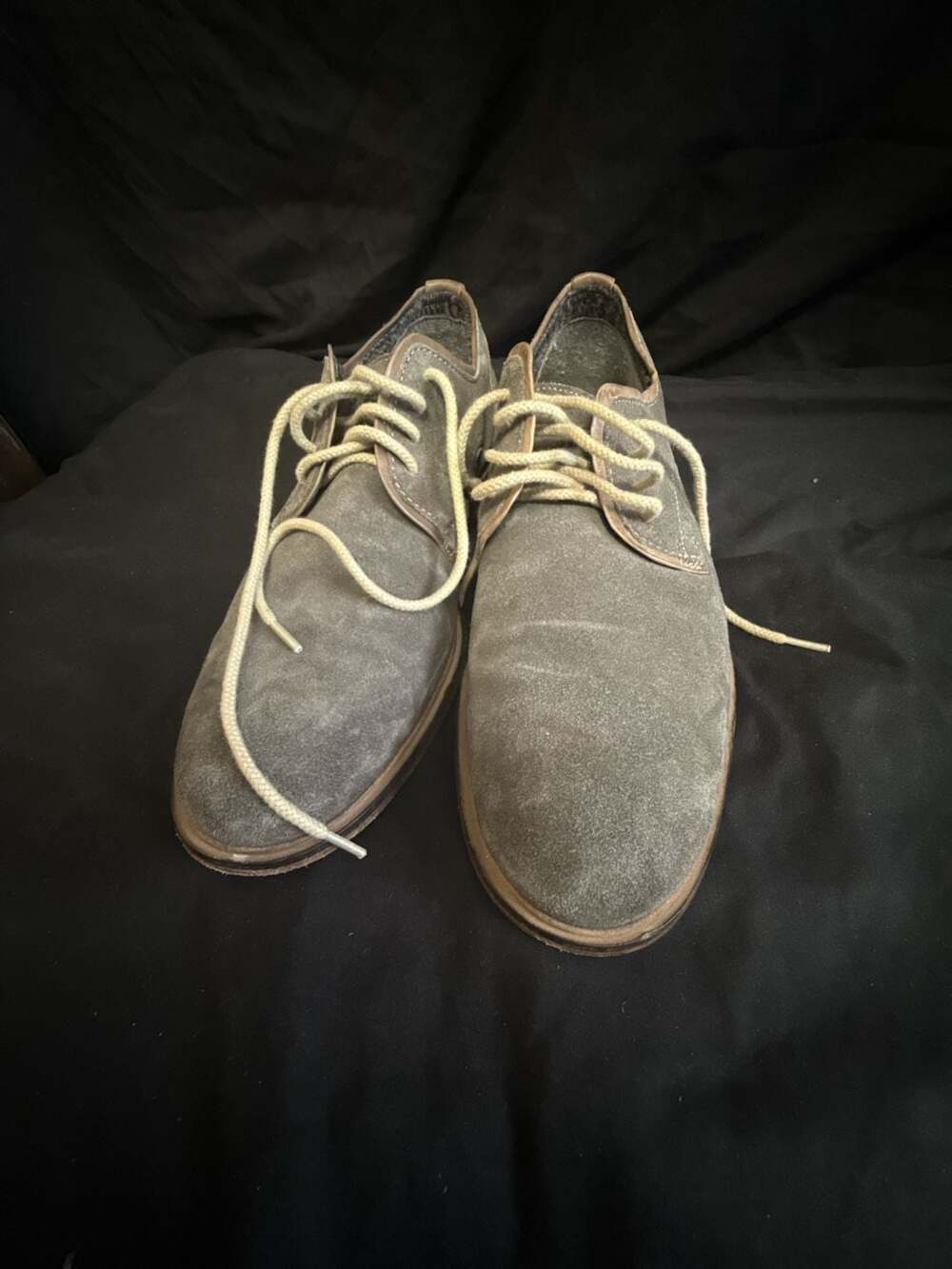 Modern Fiction Men's Elegy II Suede Oxford Shoes - Gray/Size 9.0